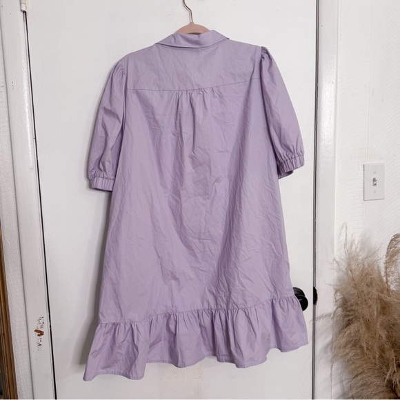 NWT sugar lips purple lavender levy button down shift dress - Picture 7 of 9